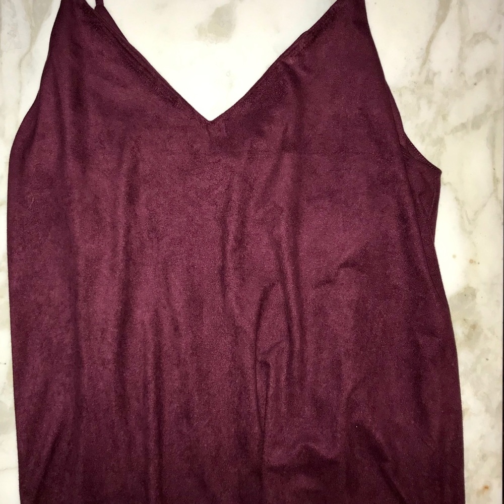 Purple velvet tank